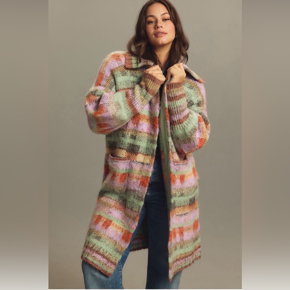 Anthropologie Pastel Brushed Cardigan Women's Sweater Coat
